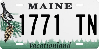 ME license plate 1771TN