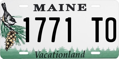ME license plate 1771TO
