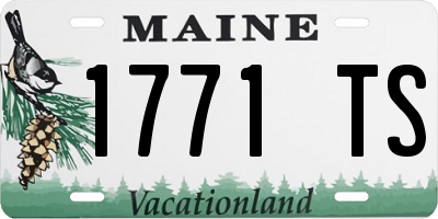 ME license plate 1771TS