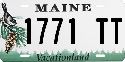 ME license plate 1771TT