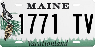 ME license plate 1771TV