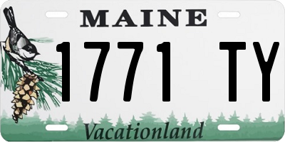 ME license plate 1771TY