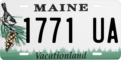 ME license plate 1771UA