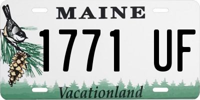ME license plate 1771UF