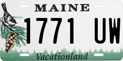 ME license plate 1771UW