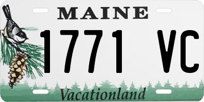 ME license plate 1771VC