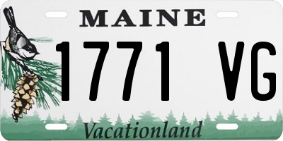 ME license plate 1771VG