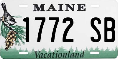 ME license plate 1772SB