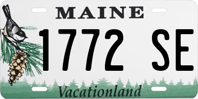 ME license plate 1772SE