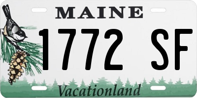 ME license plate 1772SF