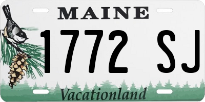 ME license plate 1772SJ
