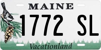 ME license plate 1772SL