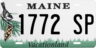 ME license plate 1772SP