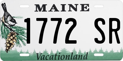 ME license plate 1772SR