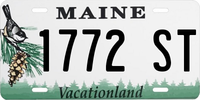 ME license plate 1772ST