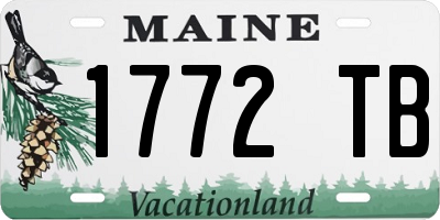 ME license plate 1772TB