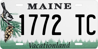 ME license plate 1772TC