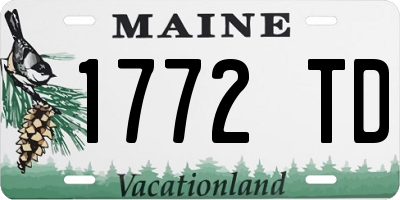 ME license plate 1772TD