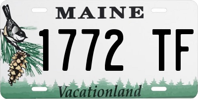 ME license plate 1772TF
