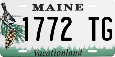 ME license plate 1772TG