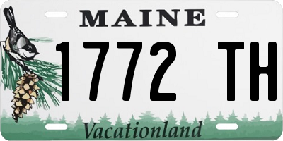 ME license plate 1772TH