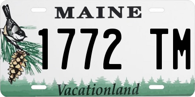 ME license plate 1772TM