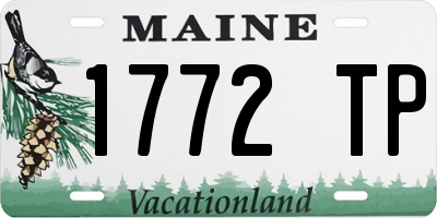 ME license plate 1772TP