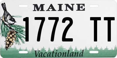 ME license plate 1772TT