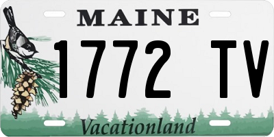 ME license plate 1772TV