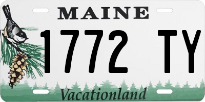ME license plate 1772TY