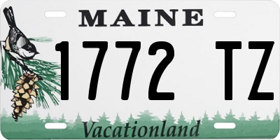 ME license plate 1772TZ