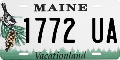 ME license plate 1772UA