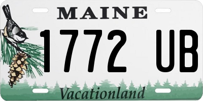 ME license plate 1772UB