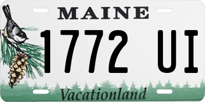 ME license plate 1772UI