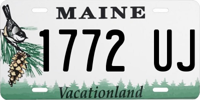 ME license plate 1772UJ