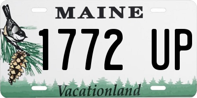 ME license plate 1772UP