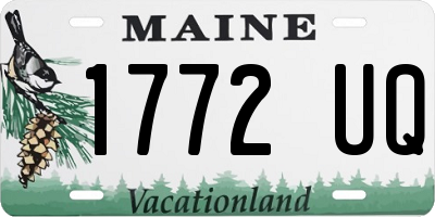 ME license plate 1772UQ