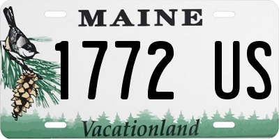 ME license plate 1772US