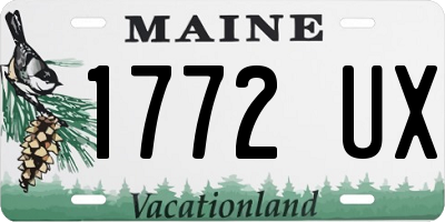 ME license plate 1772UX
