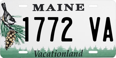 ME license plate 1772VA