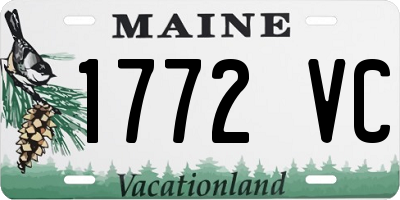 ME license plate 1772VC