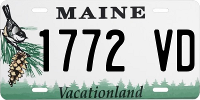 ME license plate 1772VD