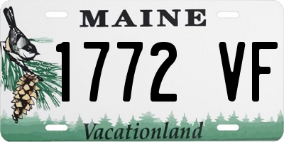ME license plate 1772VF