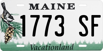 ME license plate 1773SF