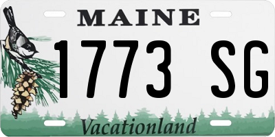 ME license plate 1773SG