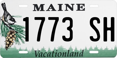 ME license plate 1773SH