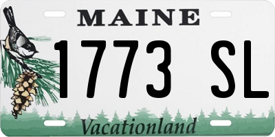 ME license plate 1773SL