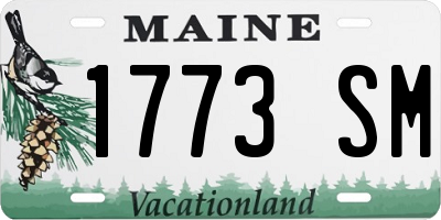 ME license plate 1773SM