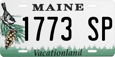 ME license plate 1773SP