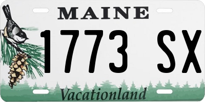 ME license plate 1773SX